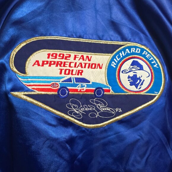 1992 RICHARD PETTY Official Fan Appreciation Made in USA Tour Jacket - Sz L* - Picture 7 of 7